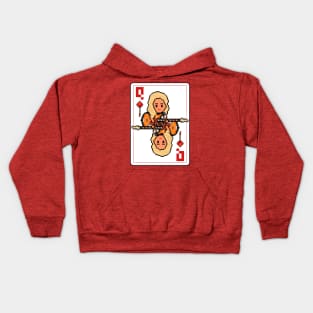 Pixelrockstars Queen of Diamonds Playing Card Kids Hoodie